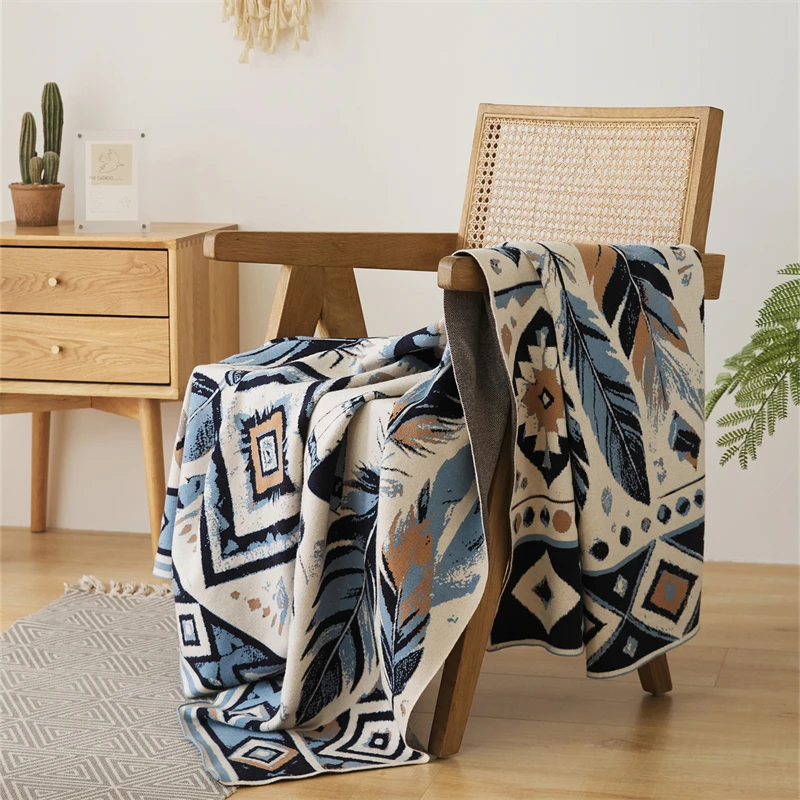 AI WINSURE-Vintage Throw Blanket for Sofa, Office, Soft, Shawl, 130x160cm