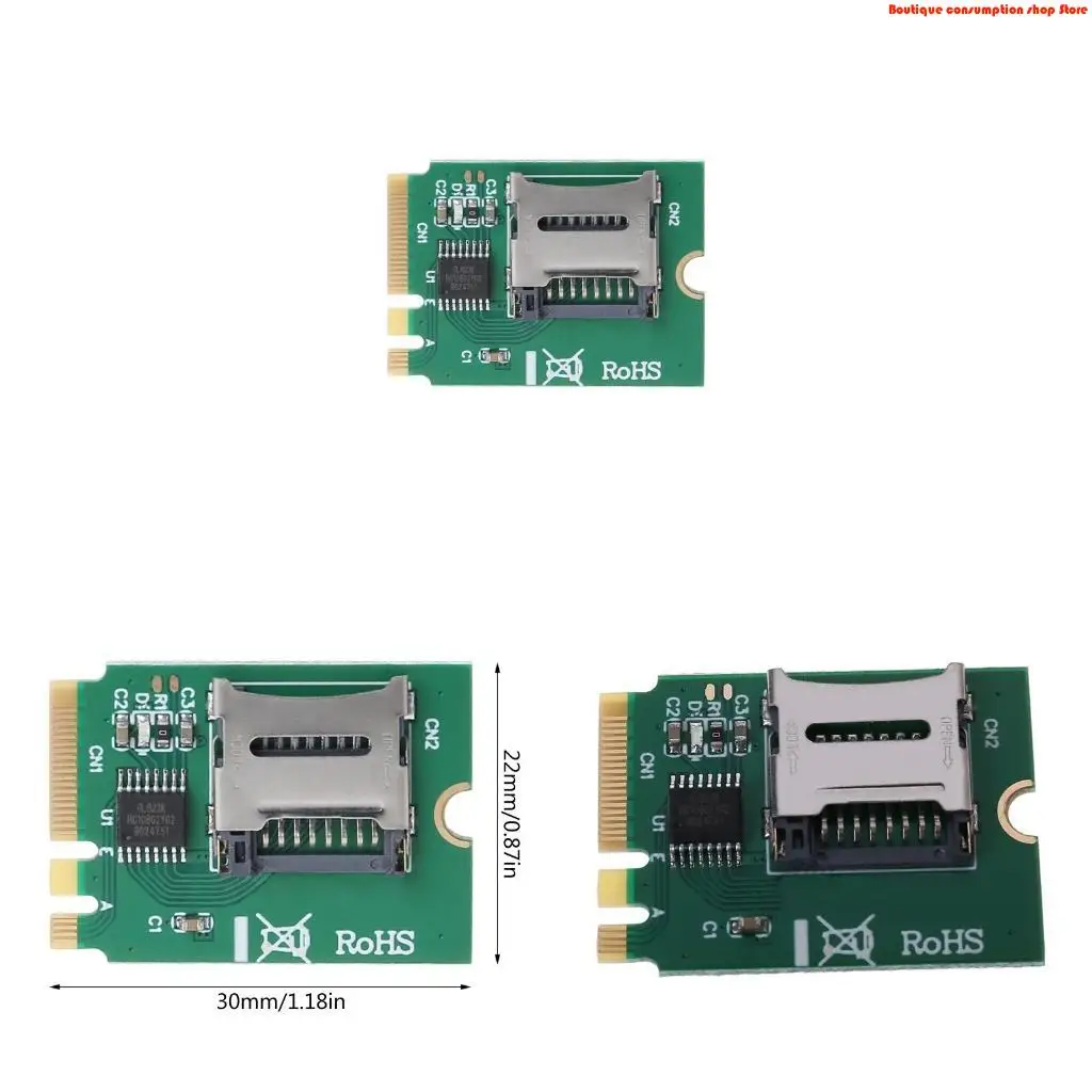 L9NA NGFF for Key A.E WIFI Slot to SDHC SDXC TF Card Reader T-Flash Card