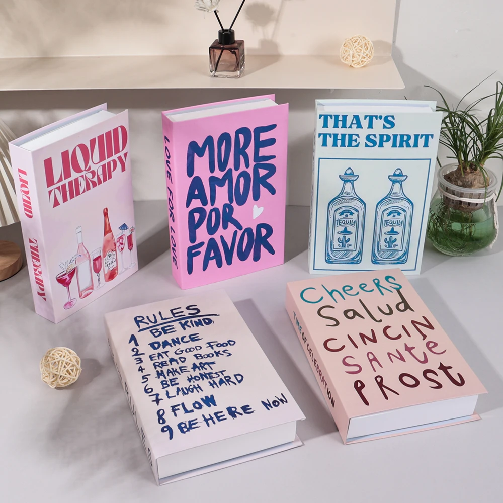 Fake Books Decoration Modern Fake Book Storage Box for Living Room Luxury Decoration Fake Books Bookshelf Coffee Table Ornaments