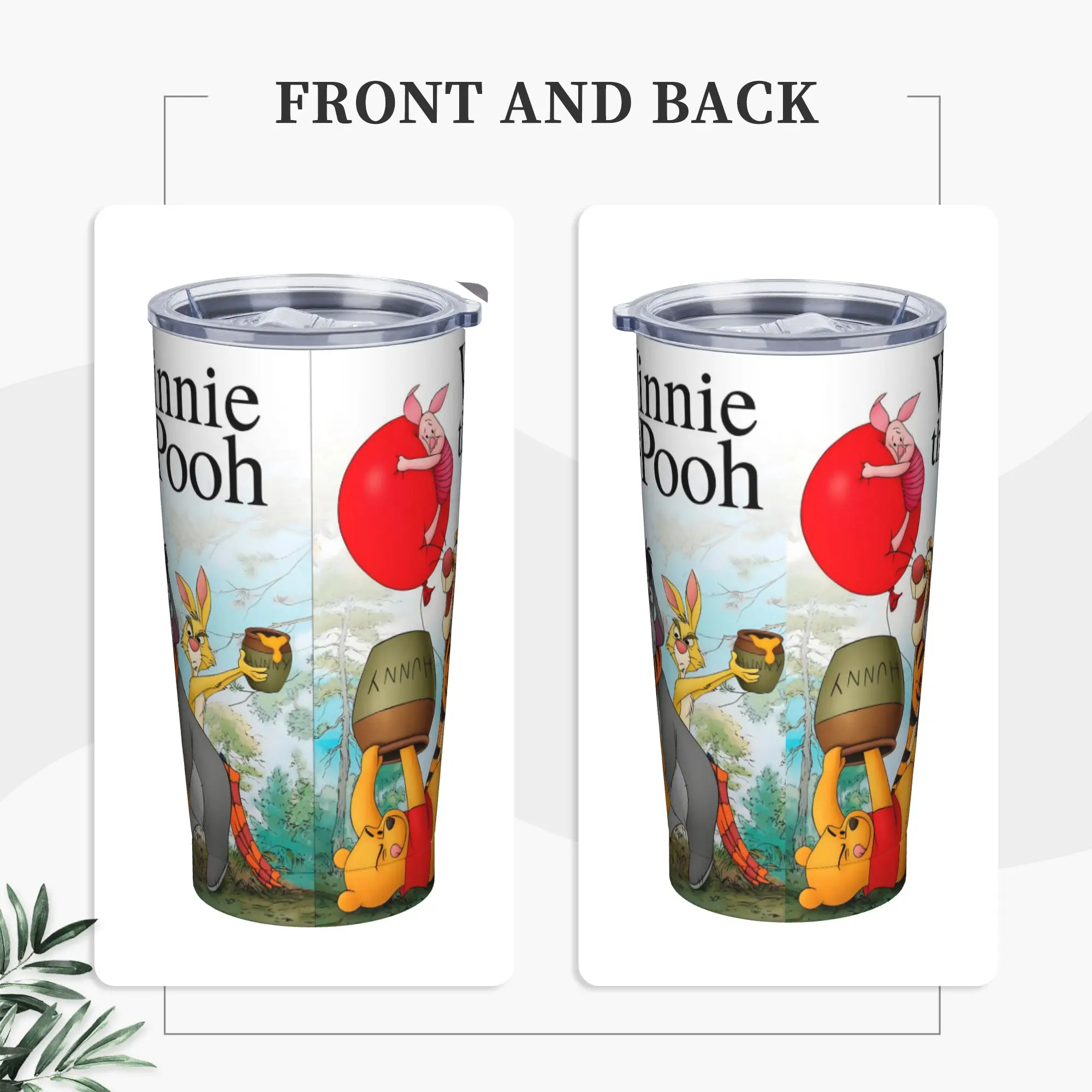 

Winnie the Pooh (16) Stainless Steel Tumbler Camping Coffee Mug With Straws and Lid 20oz Car Mugs Cold Drink Water Bottle