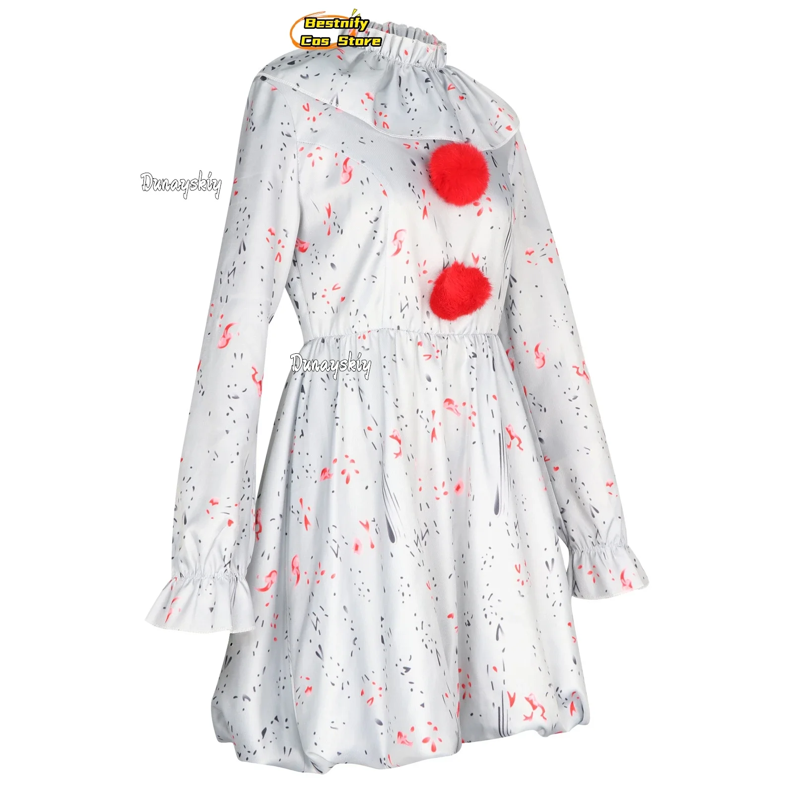 Cosplay2025 هالوين فيلم Pennywise تأثيري كوس ستيفن كينغ ذلك الفصل الرعب مهرج زي حفلة زي لعب الأدوار