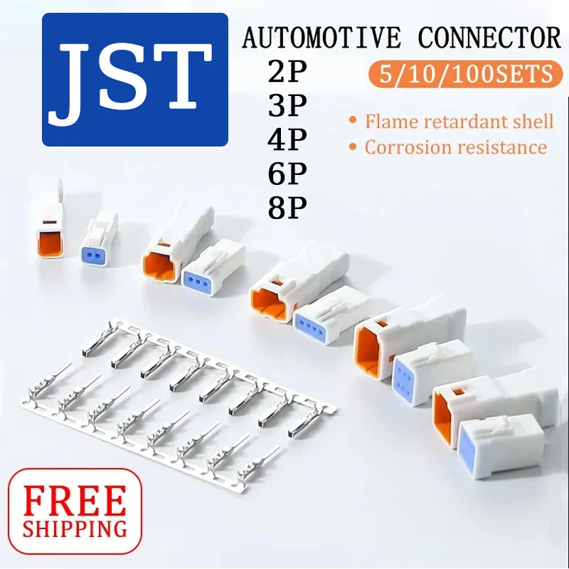 

JST JWPF Type Automotive Waterproof Cable Connector 2 3 4 6 8 pin Butt Plug JWPF-VSLE-S 03R-JWPF-VSLE-S JST-02T 02R 06T 08T B04B