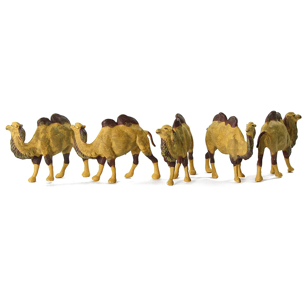 

Evemodel 12pcs Model Trains 1:87 PVC HO Gauge Painted Two-humped Camel Bactrian Camel AN8710