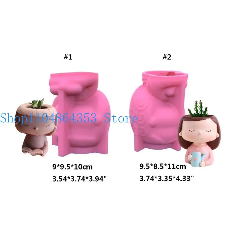 652F Kerzenhalter Harzform, Zement Gips Blumentopf Silikonformen Epoxidharz Gussformen für DIY-Schmuck Aufbewahrungsbox – Detail 6