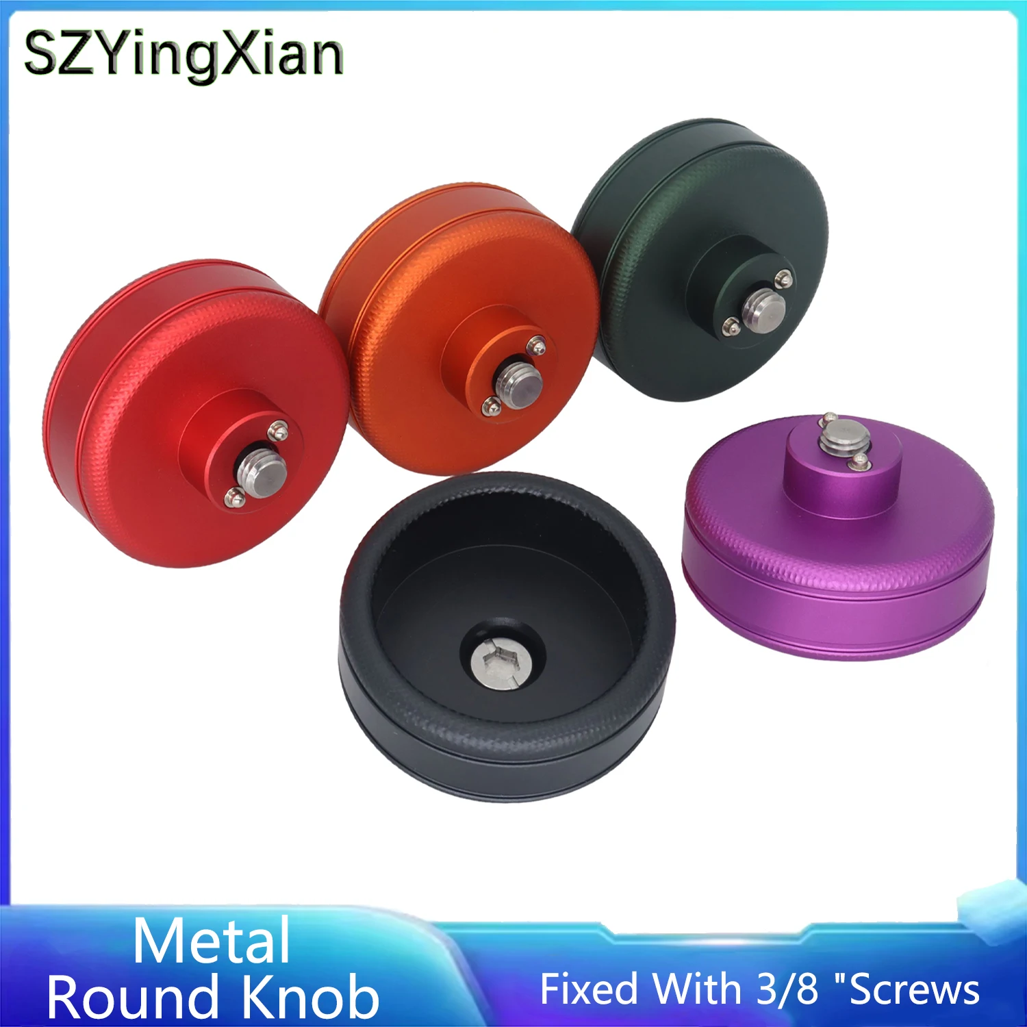 Camera Metal Handle Round Knob, Fixed With 3/8 Screws & M6 Screws and Toothed Discs