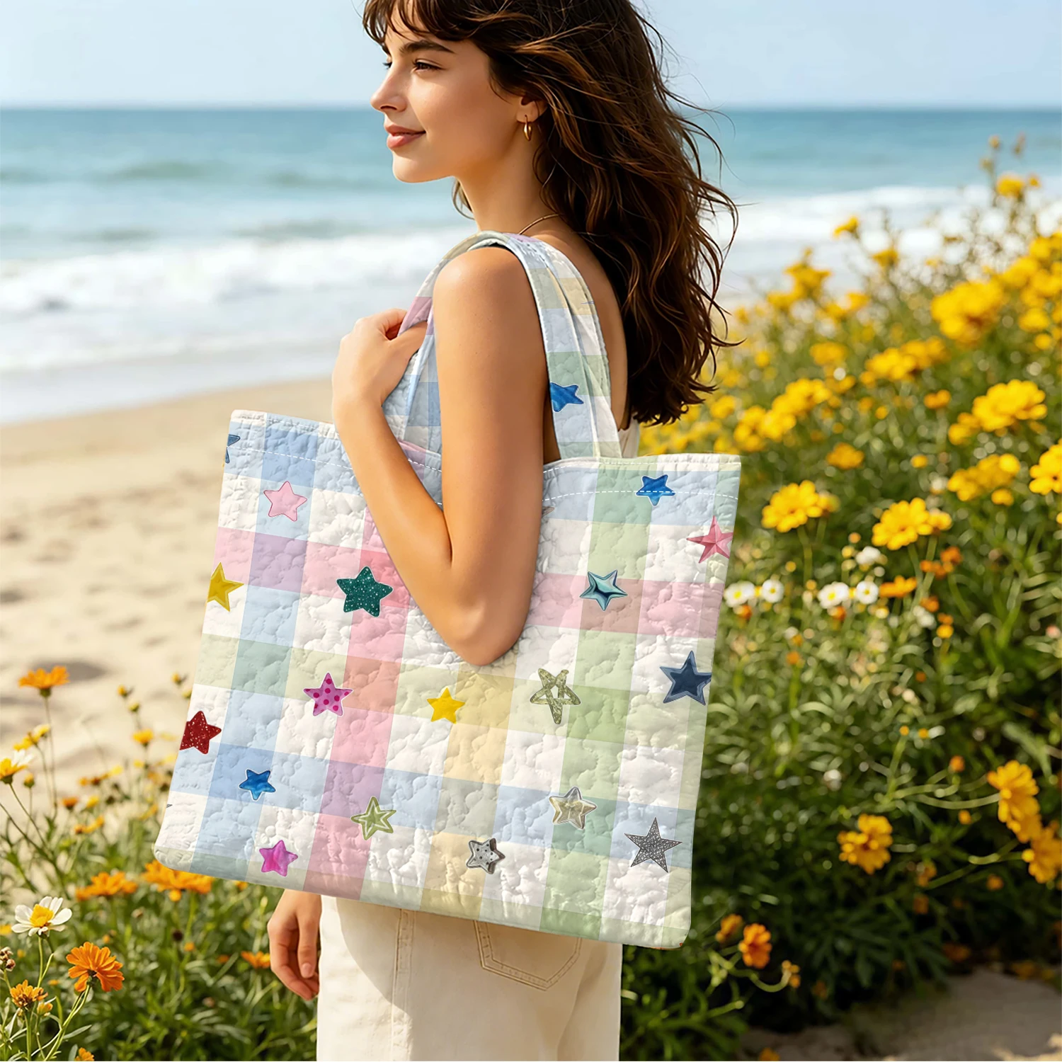 Pastel Check Star Women canvas - Women Fashion Fun review and price