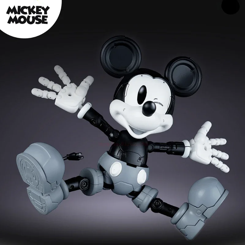 17 センチメートルディズニーブラックホワイトカラフルなメックミッキーマウスアニメシミュレーションアクションフィギュアコレクションガレージキット誕生日クリスマスギフト