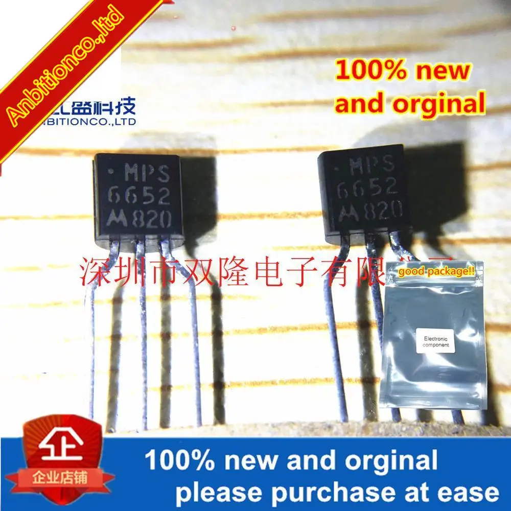 20 Pcs 100% Nieuwe En Orginal MPS6652 TO92 Pnp In Voorraad