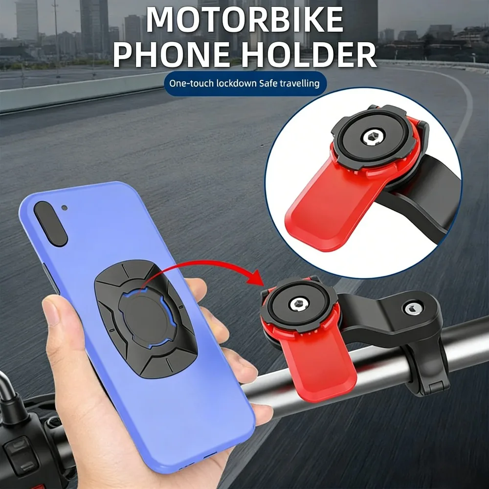 Motorcycle Phone Holder Handlebar Mount with Vibration Dampener for Mountain Bike E-Bike Scooter Rider GPS Navigation