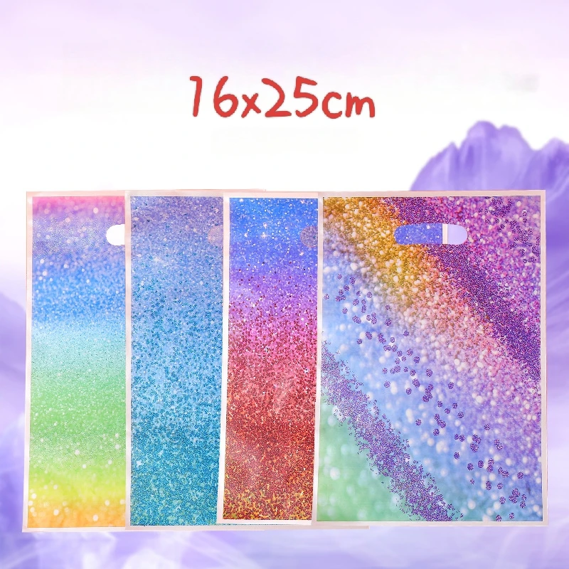 10/30/50 pezzi sacchetto regalo a mano sfumato stella brillante sacchetto regalo per feste galassia sacchetto regalo in plastica sacchetto regalo di compleanno pacchetto regalo di nozze
