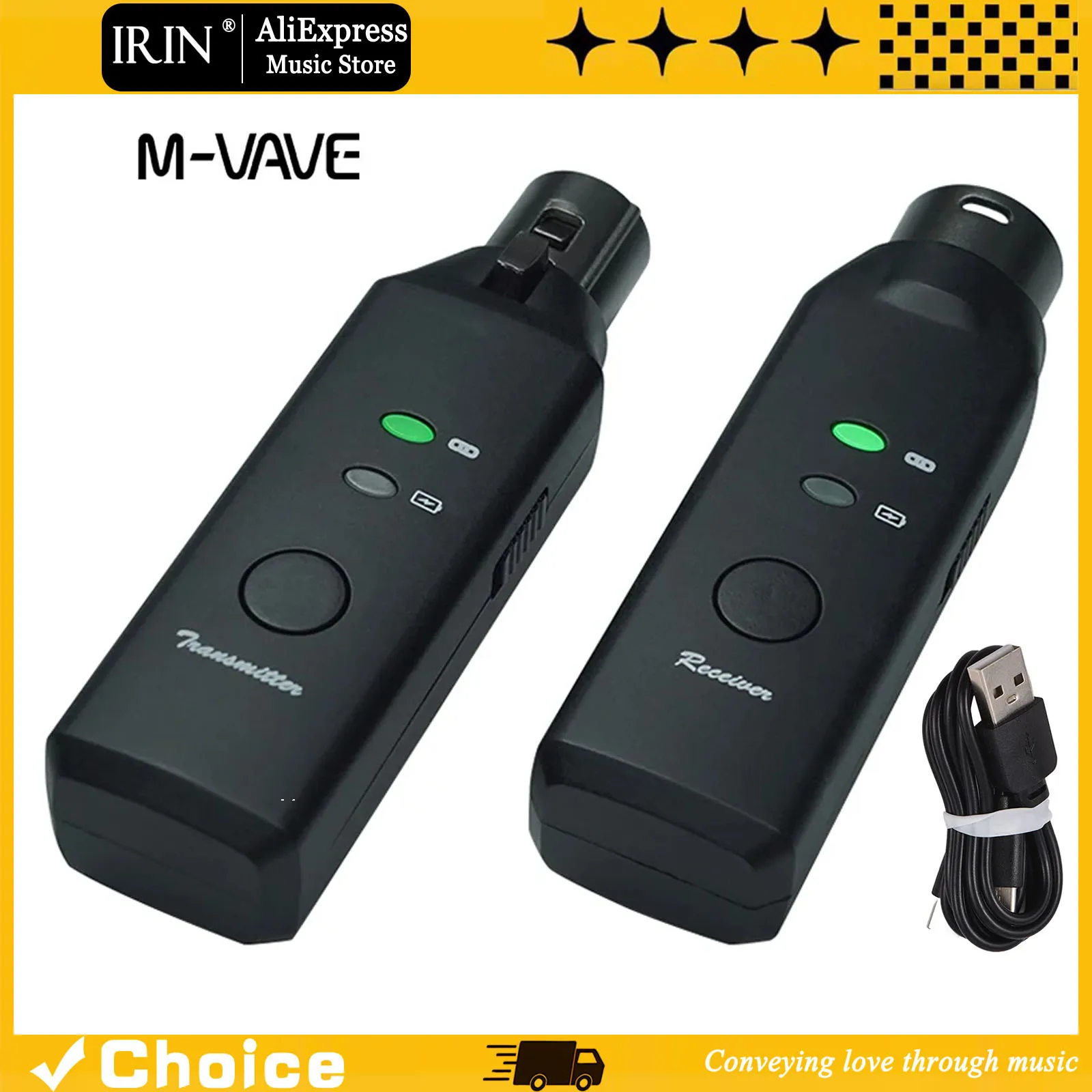 

2.4G Wireless Microphone System 6 Channels Wireless Dynamic Microphone Transmitter Receiver Plug On XLR Mic Adapter