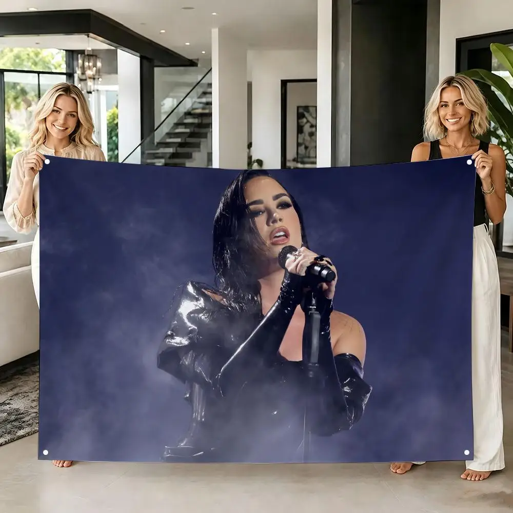 superstar D-Demi Lovato Flags Tapestry Creative Pattern Photo Living Room Wall Art Party Outdoor Decor