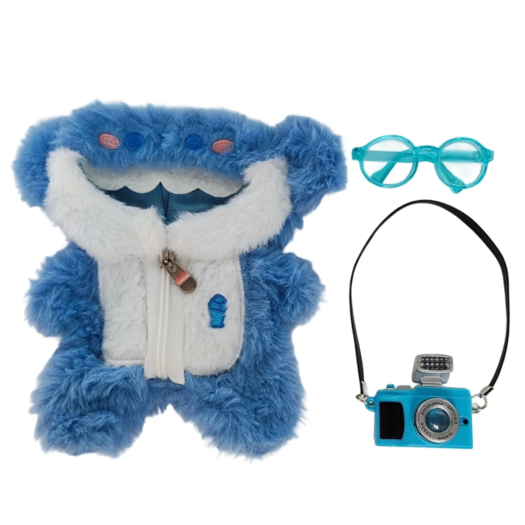 

Doll's Clothes For Labubu 17cm The Monsters Outfit Accessories Clothing Cartoon Lamb Shark Jumpsuit V1 V2 V3 Wear Cute