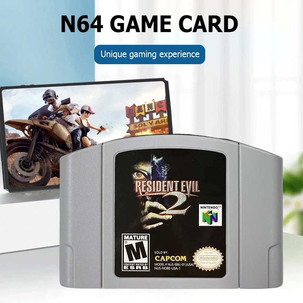 N64 Game Card Series USA Version Resident Evil 2 RPG Cosplay Resident Evil Games Animation NTSC Toy Gift for Nintendo N64