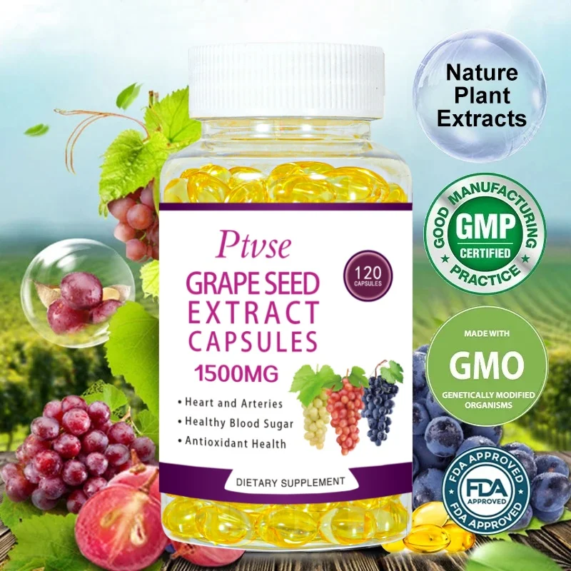 Grape Seed Extract 150mg Capsules Grape Seed Oil Antioxidation, Beauty Care, Allergy Relief