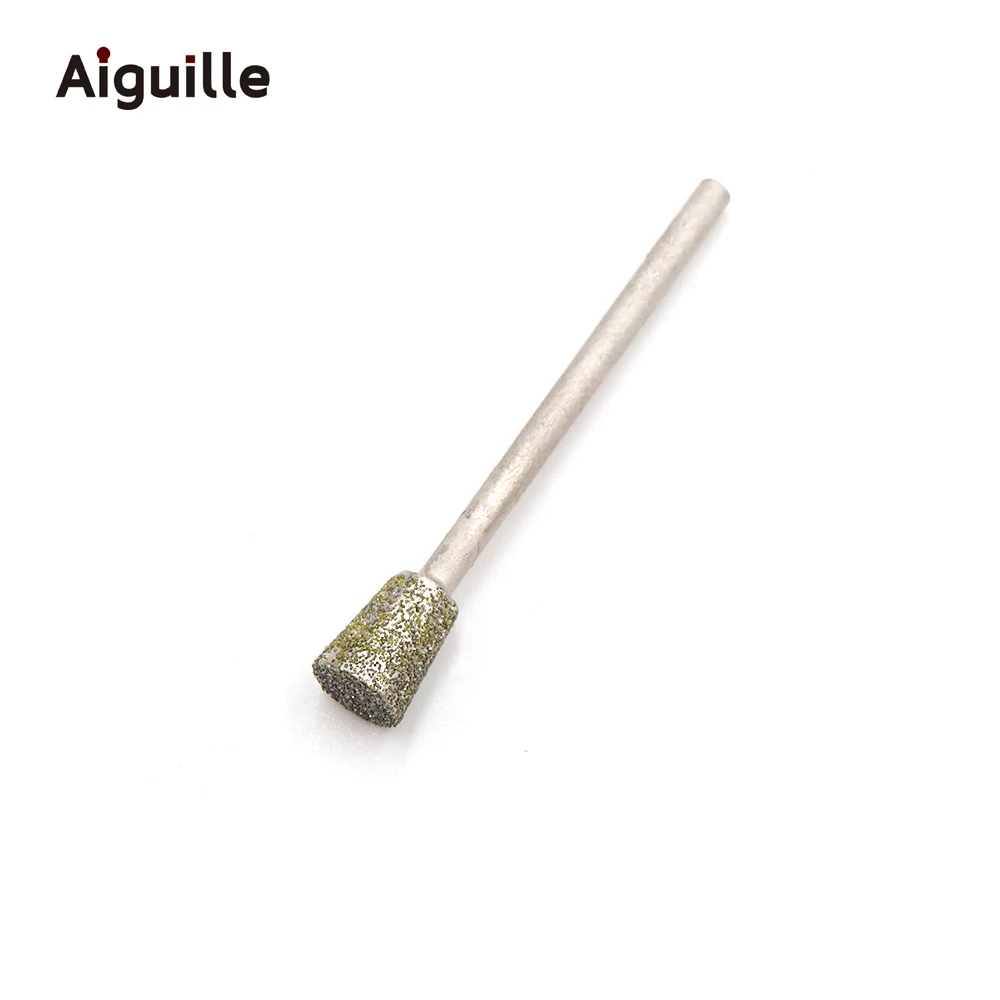 Aiguille-Bavure diamantée C7, tige 2.35mm, mèches de meulage des dents, diversifier le point de meulage de la pierre, éplucher la pierre, mèches de polissage