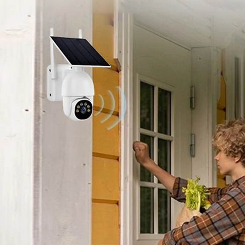 كاميرا A20 اللاسلكية الشمسية HD كاميرات واي فاي مراقبة الحماية الأمنية الهاتف المحمول الذكي عن بعد سهلة الاستخدام B