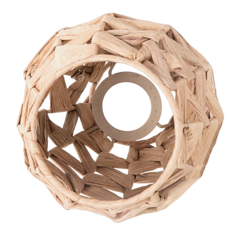 

Rustic Retro Lampshade Straw Woven Cover for E27 Desk Wall Pendant Light Decor Home Hotel Restaurant Khaki Warm Atmosphere XH22