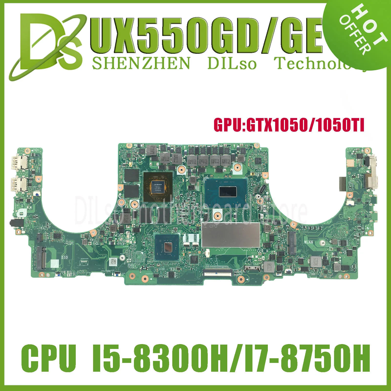 KEFU UX550GE Mainboard For ASUS ZENBOOK PRO UX550GD UX550GDX UX550GEX Laptop Motherboard I5 I7 I9-8th GTX1050/GTX1050TI 8GB/16GB