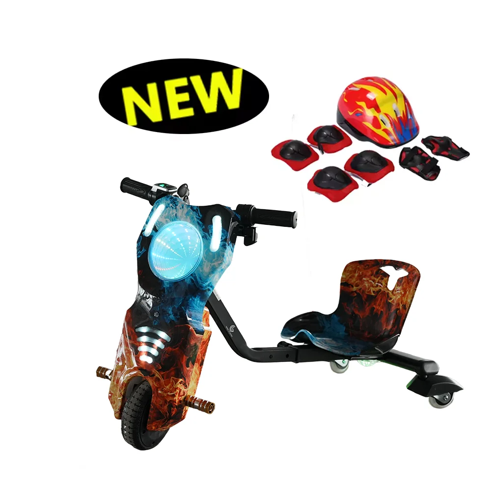 Best High Quality 3-Wheel Electric Drift Trike Adults Adults Electric Drift Trike 10ah Battery 15km Range Bluetooth Muti-pattern