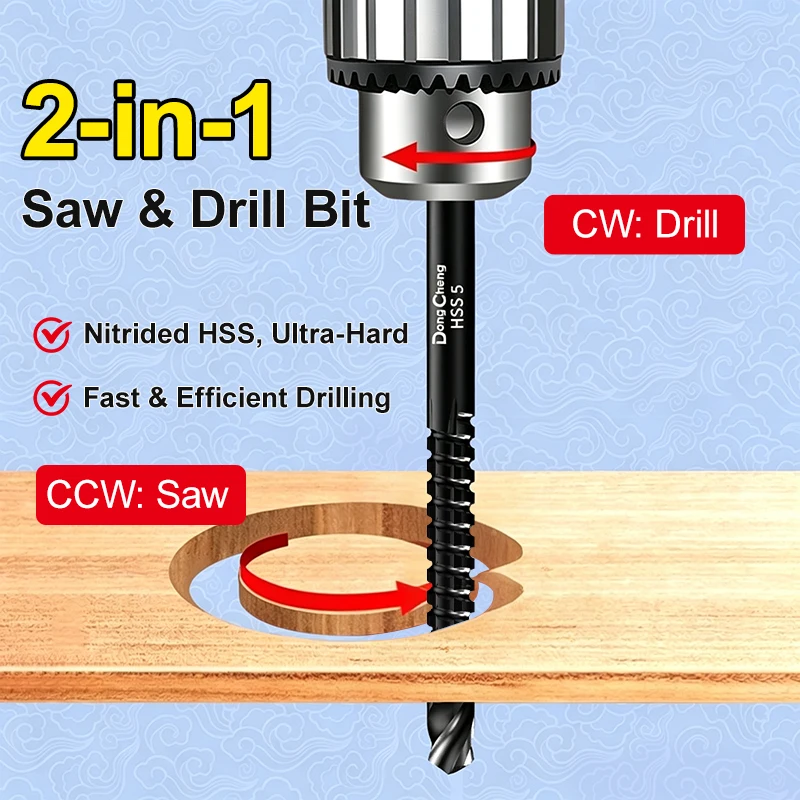 Serrated Twist Drill Bit Set Round Shank HSS 3/4/5/6/6.5/8mm Full Sizes for Wood Metal Plastic General Drilling Applications