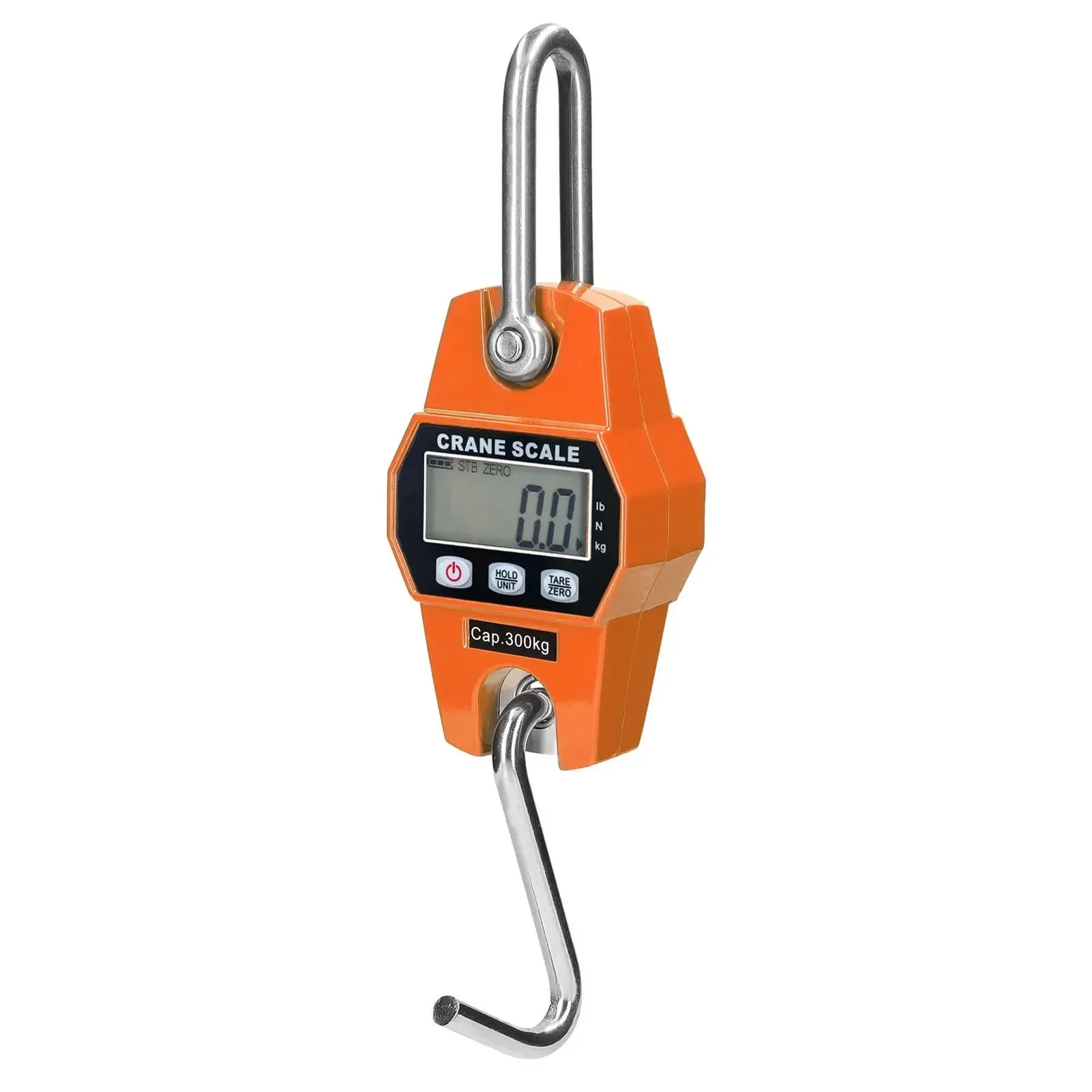 300kg Electronic Crane Scale LCD Digital Weighing Tool Industrial Heavy Duty Weight Stainless Steel Hook Scale Hanging Scale