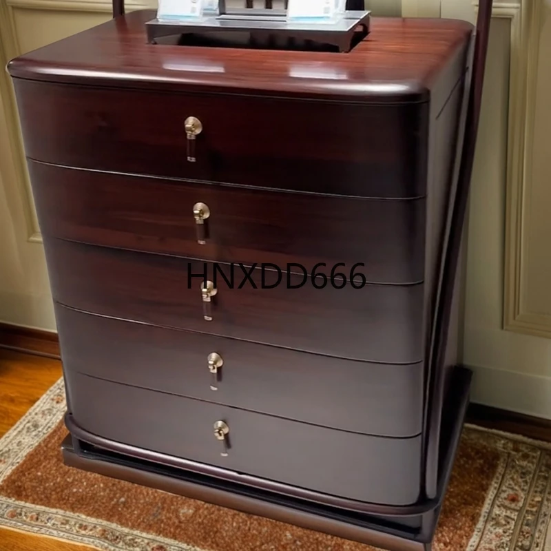 Nuevo Cajonera china de madera maciza de ébano