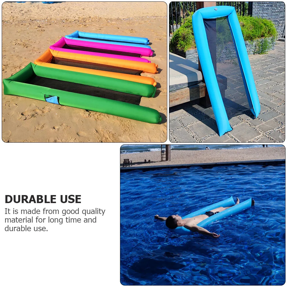 Cama flotante inflable ultraligera para piscina, playa, natación, flotador cómodo, portátil, fácil de llevar, Idea de regalo de almacenamiento