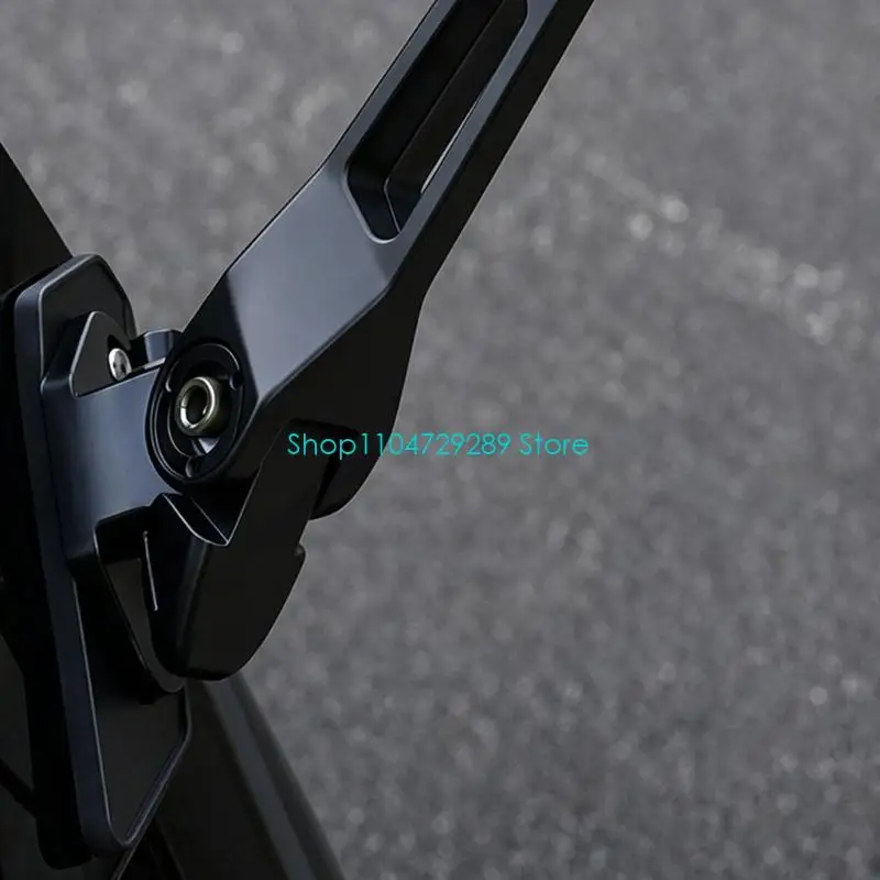 D8KE Mirror Relocation Bracket Set for QX 66/005 Motorcycles, Aluminum Forward Mount Adapter with Slotted Plates and Mounting