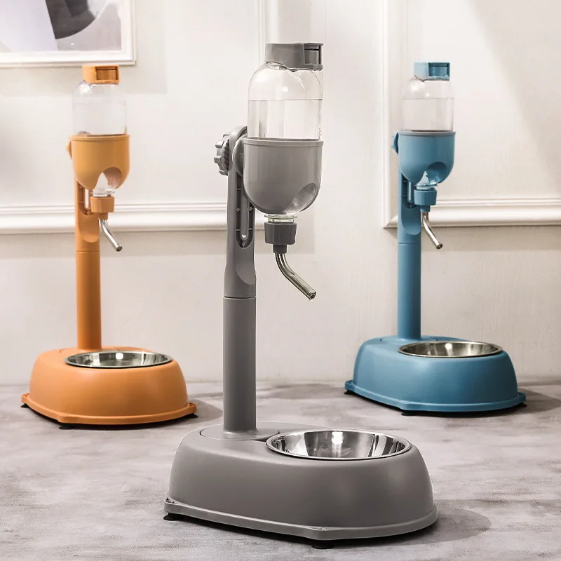 

3-Ball Gravity Water Bowl-Anti-Leak Hanging Feeder with Suction Base, Stainless Steel Rollers for Dry Whiskers, No Spill for Cat