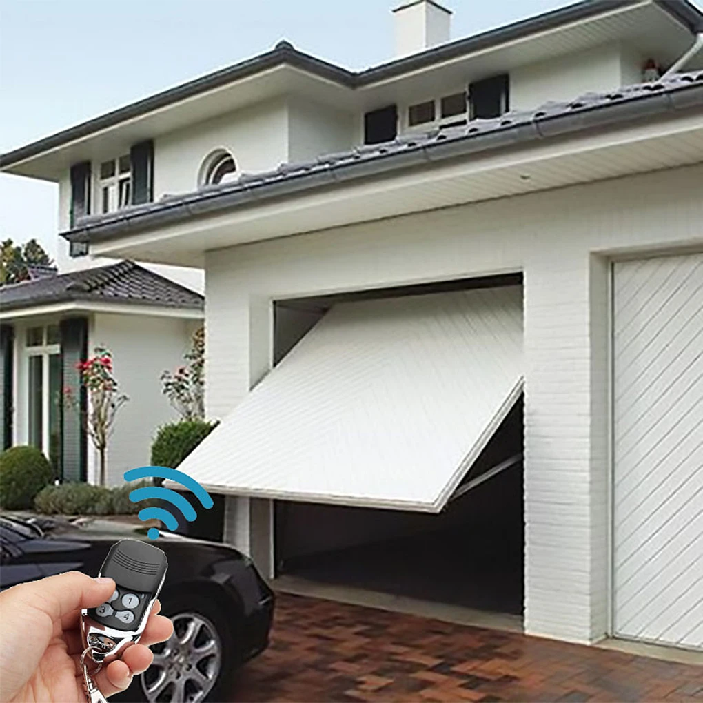 4 Pieces Vehicle Garage Door Remote Control 3V 31mA 100m Portable Reusable Battery Powered Replacement Controller