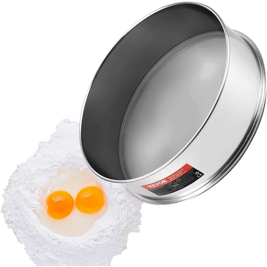 

Flour Sieve Fine Mesh 80 Mesh Flour Sifter 304 Stainless Steel Fine Mesh Sifter Foodgrade Dia. 12.6 Fine Mesh Strainers for Bak