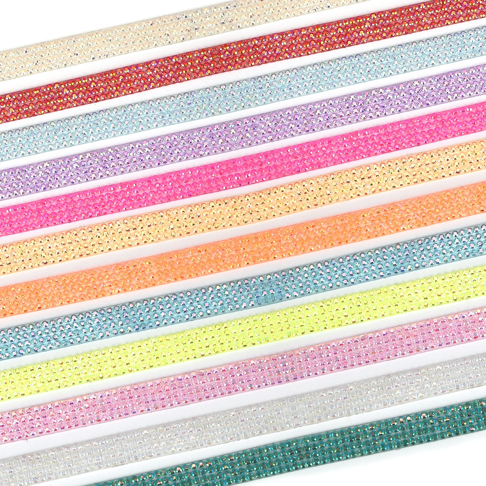 91 سنتيمتر عودة ذاتية اللصق حجر الراين ملصق الشريط قطاع هلام اللون الماس للفنون/الحرف DIY بها بنفسك الحدث أحذية هاتف السيارة ديكور #2