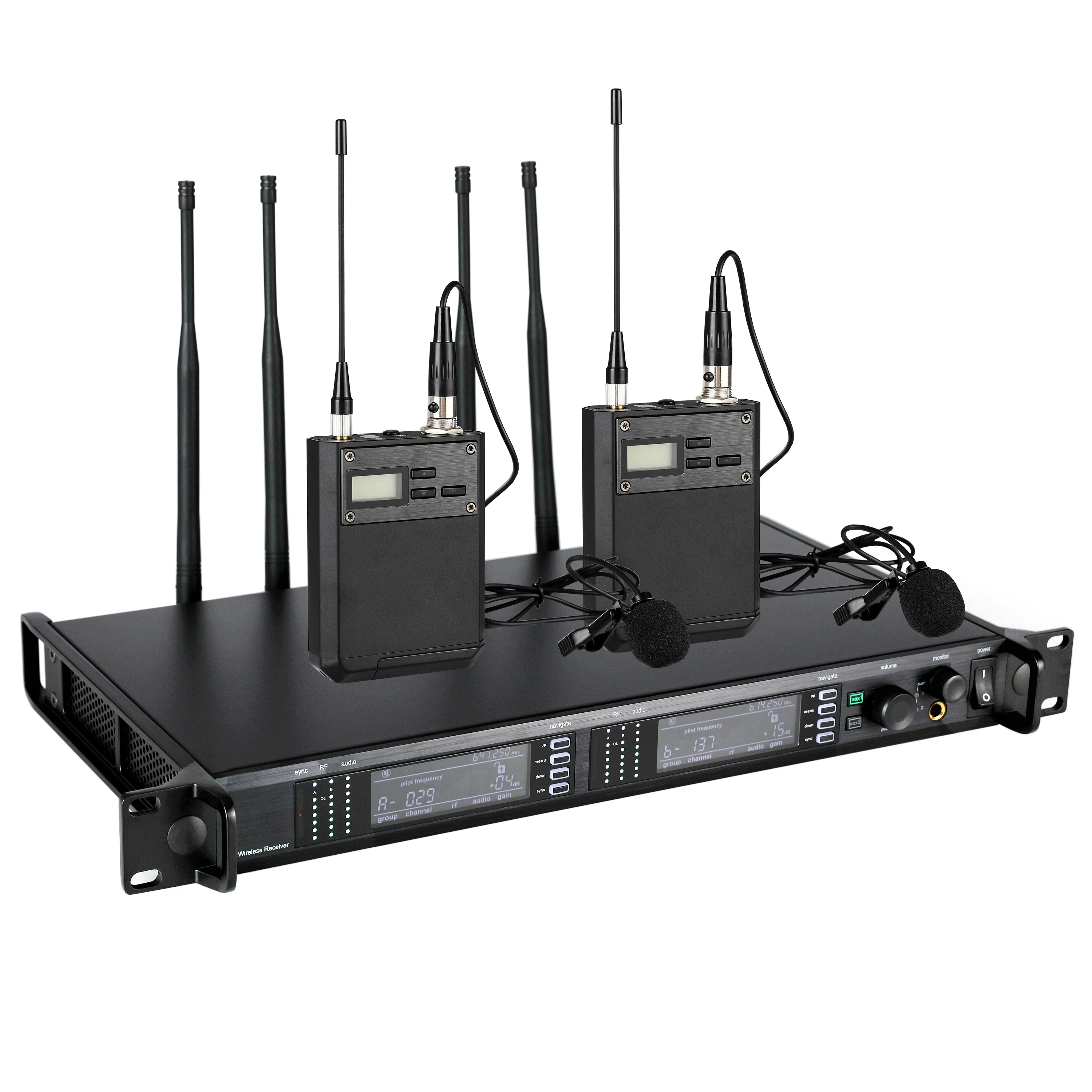 Atx400 Echte Diversiteit Digitale Draadloze Microfoon Skm8 Handheld Dual Channel Mic Professionele Podiumprestatiesysteem 150 Meter