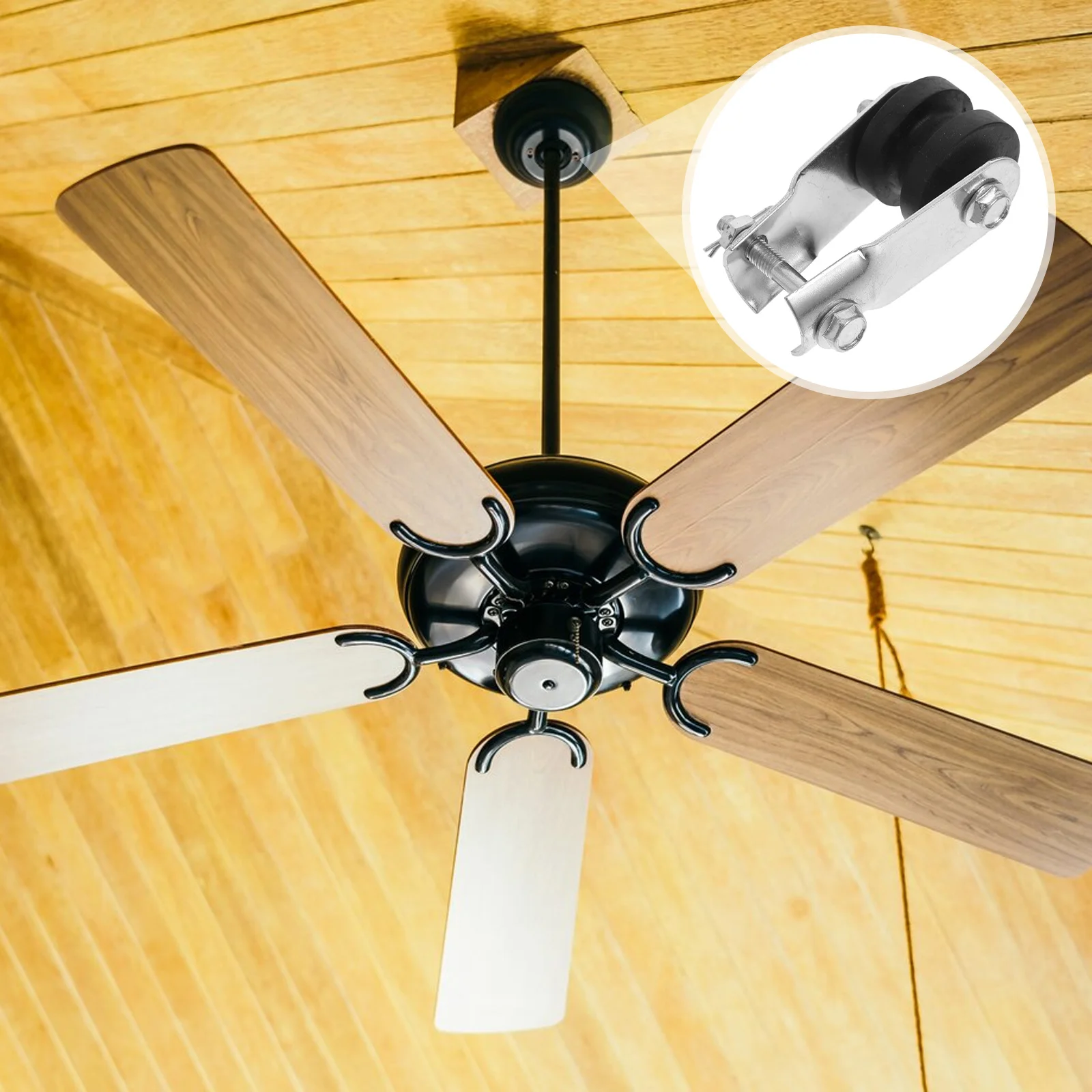 

Heavy Duty Ceiling Fan Mounting Bracket with Pulley Wheel for Secure Light Rod Fixing and Stable Hanging Lamp Setup Tool