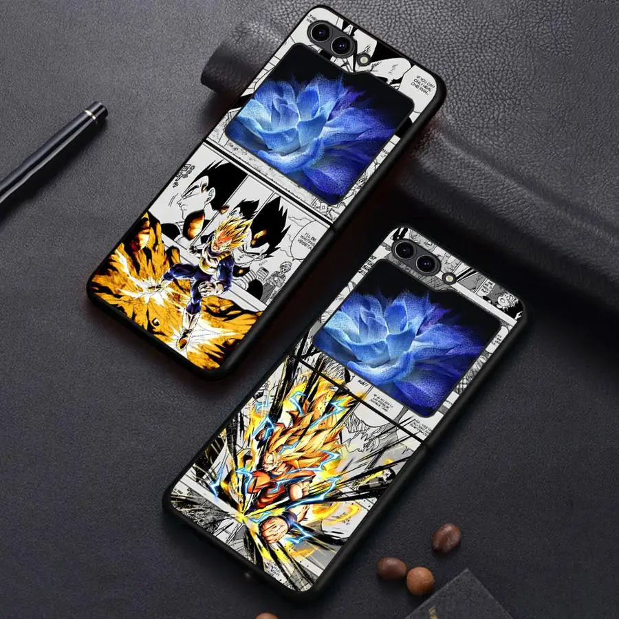 Funda Dragon Ball Goku Manga Son Gohan para Samsung Galaxy Flip5 Flip3 Flip6 Z Flip 7 6 5 4 3 Flip7 FE Flip4 funda trasera para teléfono