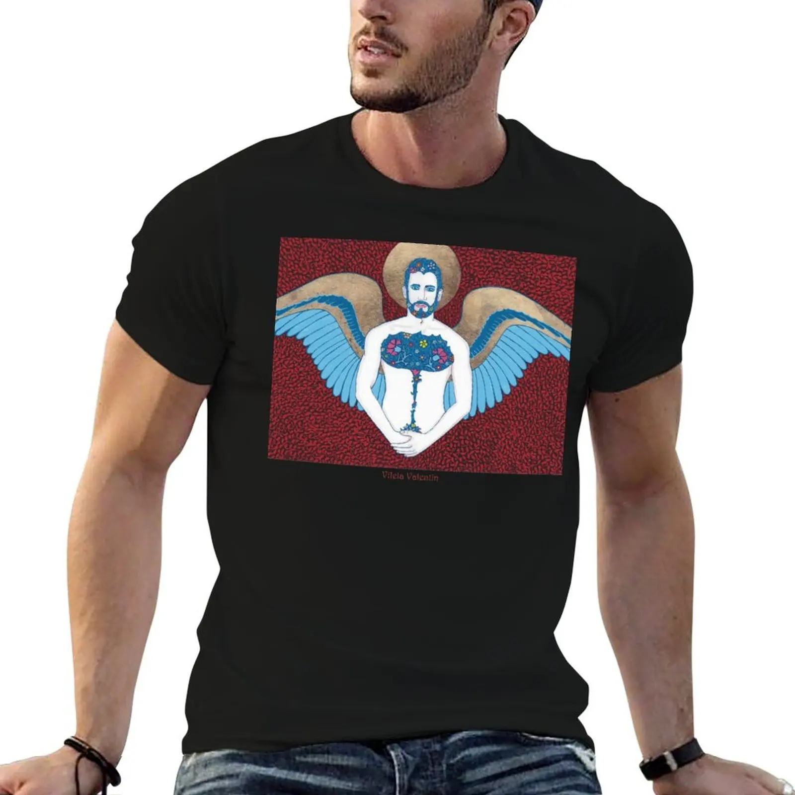 

Guardiam Angel T-Shirt mens graphic t shirts man t shirt summer T-Shirt