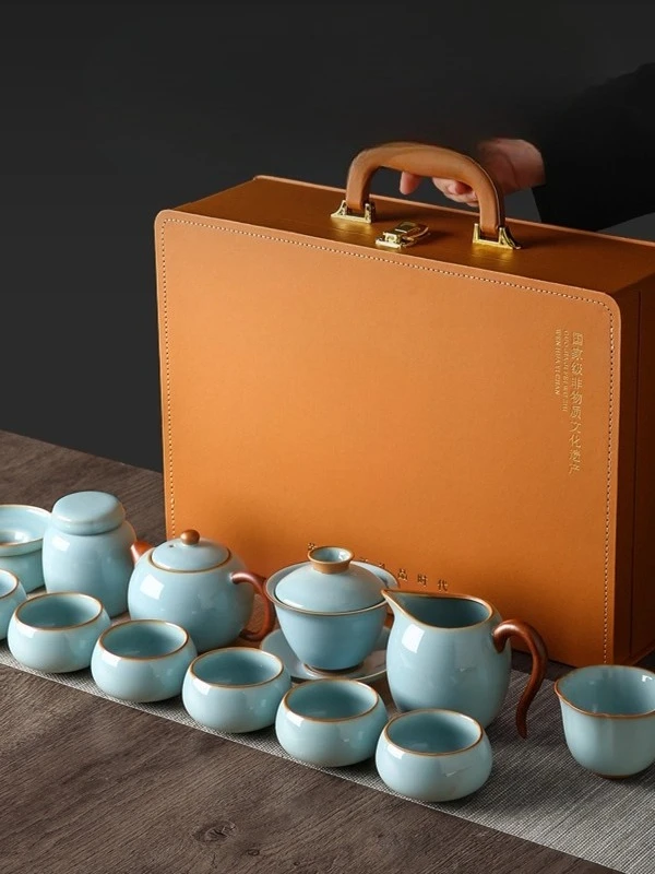 Jogo de chá, xícara de chá com tampa de alta qualidade e rachada