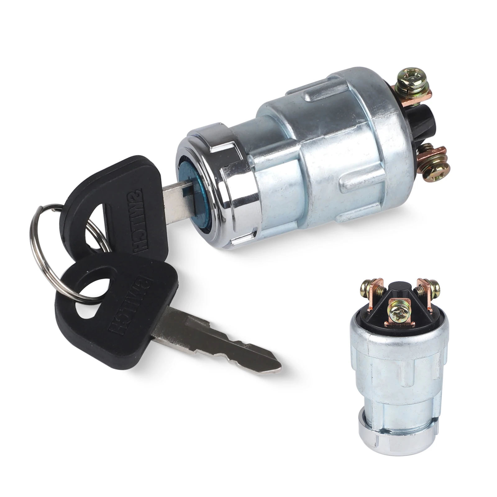 12V Universal 3 Position 3 Terminal Engine Ignition Start Switch With 2 Keys For Car Motorcycle Tractor Forklift Truck Scooter