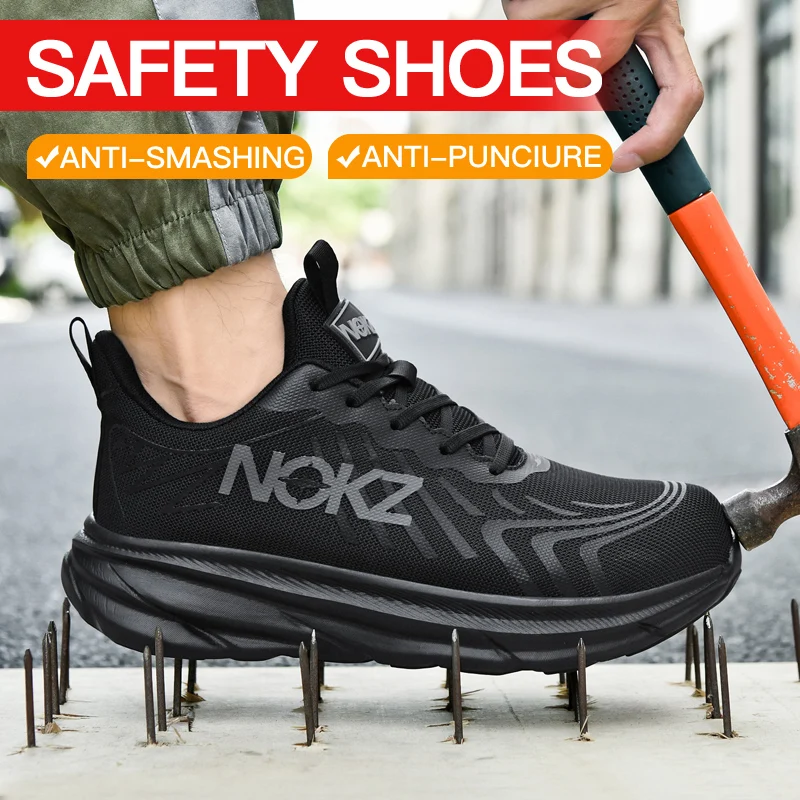 Estate nuova coppia scarpe antinfortunistiche da lavoro puntale in acciaio scarpe da lavoro da uomo scarpe da ginnastica di protezione scarpe indistruttibili stivali antiforatura
