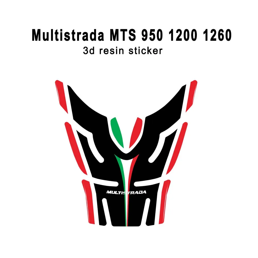 For Ducati Multistrada MTS 950 1200 1260 3D Epoxy Resin Sticker Kit Waterproof Motorcycle fuel tank pad Protective Sticker