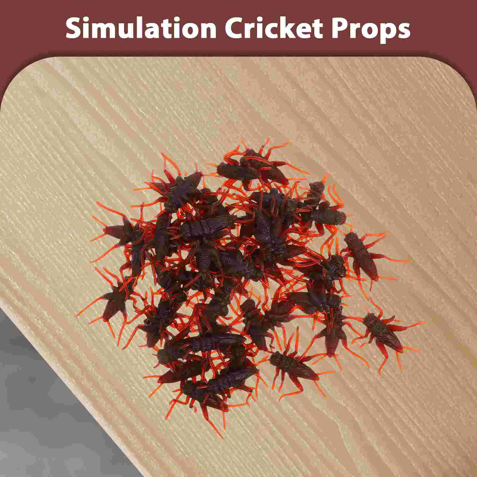 50 stücke Lebensechte Gefälschte Streich Requisiten Simulation Cricket Requisiten Streich Spielzeug Cricket Streich Prop Kunststoff Cricket Prop