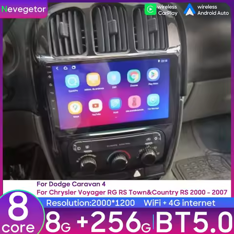 Car Multimedia Player For Dodge Caravan For Chrysler Voyager RG RS 2000 - 2007 Car Radio Navigation Stereo CarPlay Auto No 2din