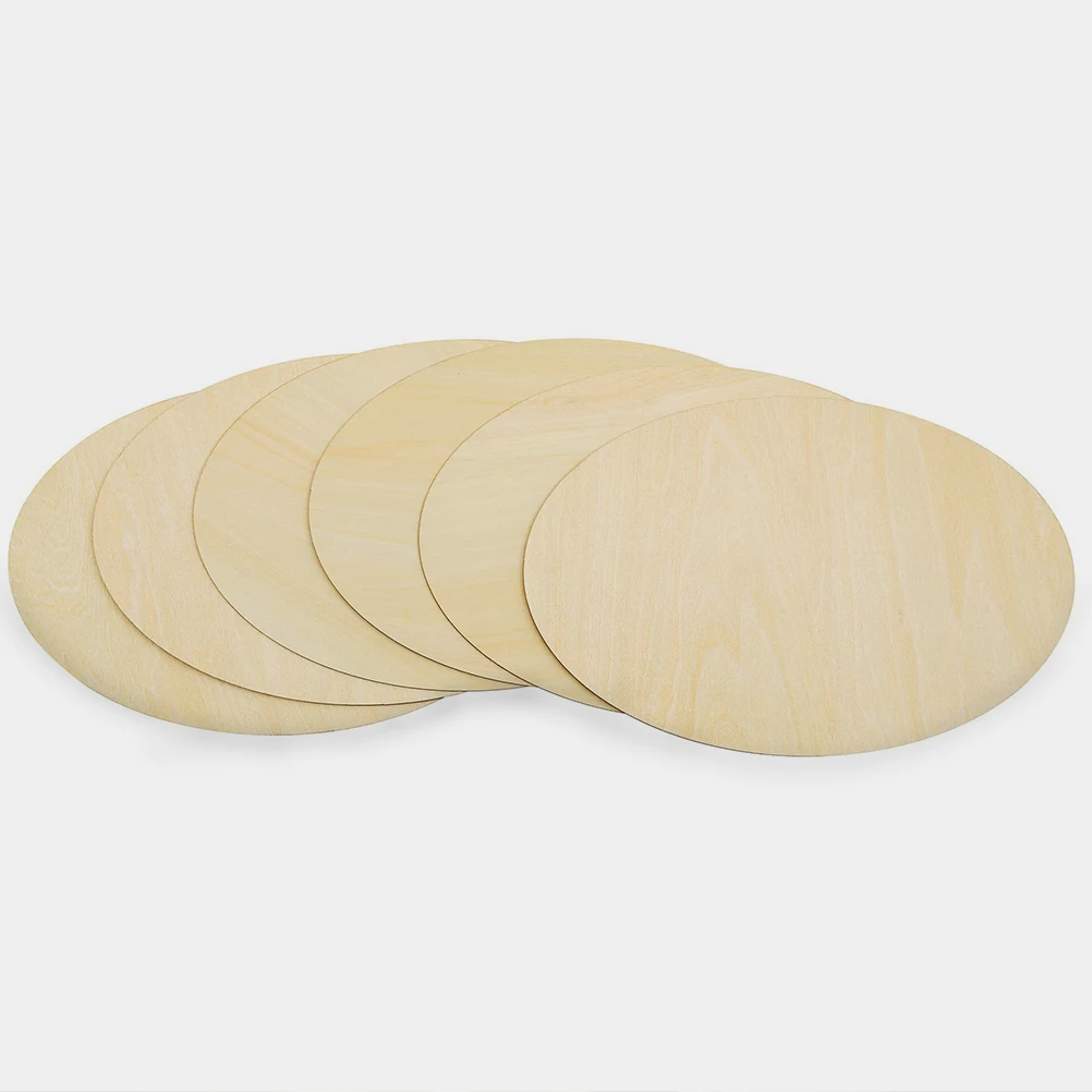 

12PCS Oval Paint for DIY Home Decor Tray Boxwood Discs Wooden Round Unfinished Wood Cutouts naments Wooden Small Trays