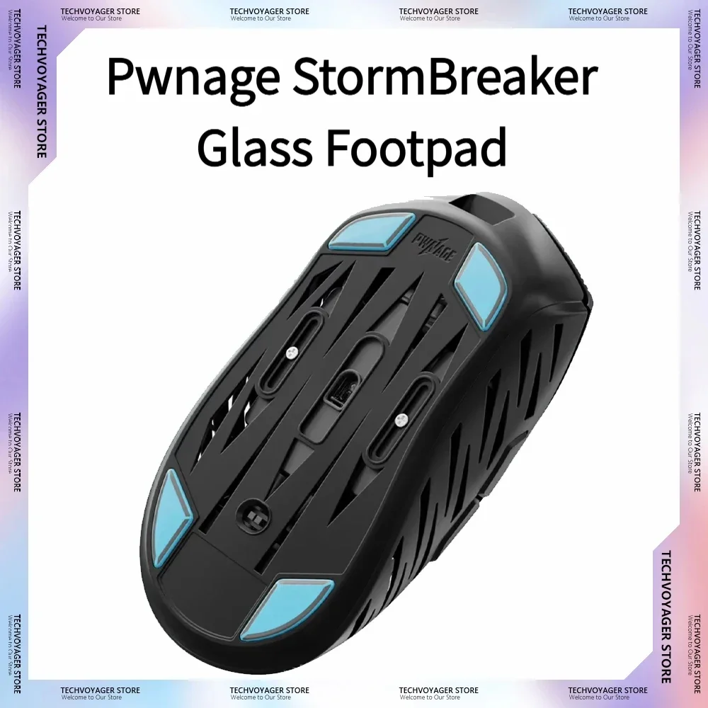 Pwnage StormBreaker Gaming Mouse Glass Footpad Pwnage Mouse Custom Glass Footpad PC E-sports Mice Accessories Gamer Gifts