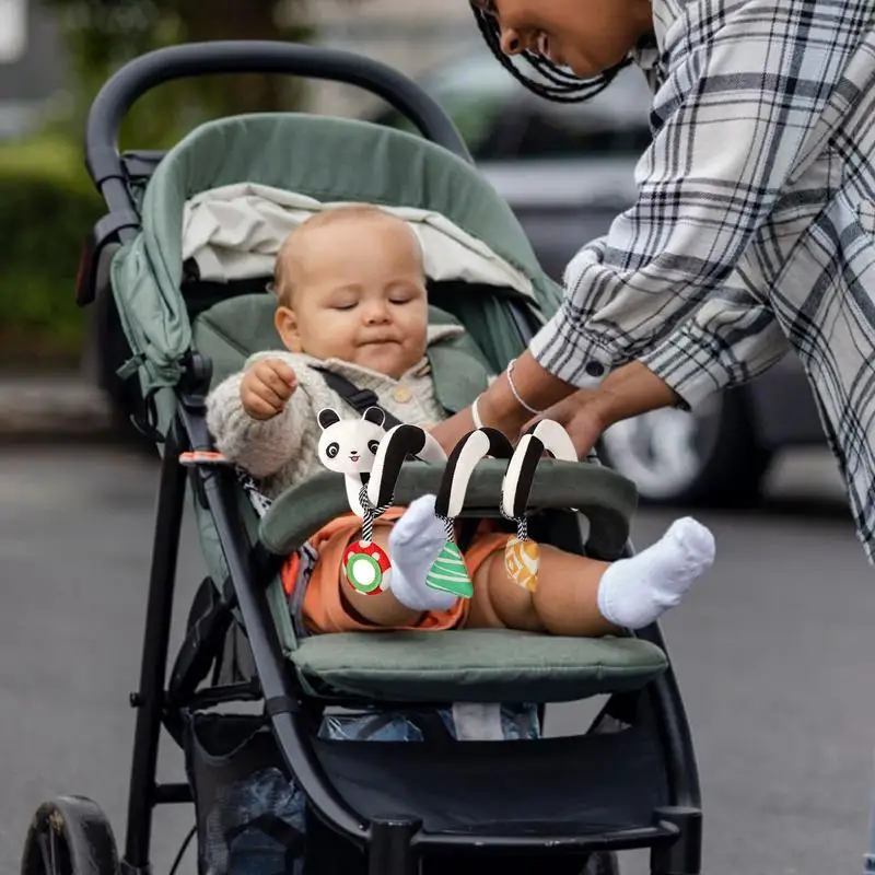 Fotelik samochodowy Zabawka Łóżeczko wokół grzechotki Dzwonek Wózek Pluszowa aktywność Zabawki Mobiles Wózek Łóżeczko Spirala Zabawka BabyPram Wisząca lalka