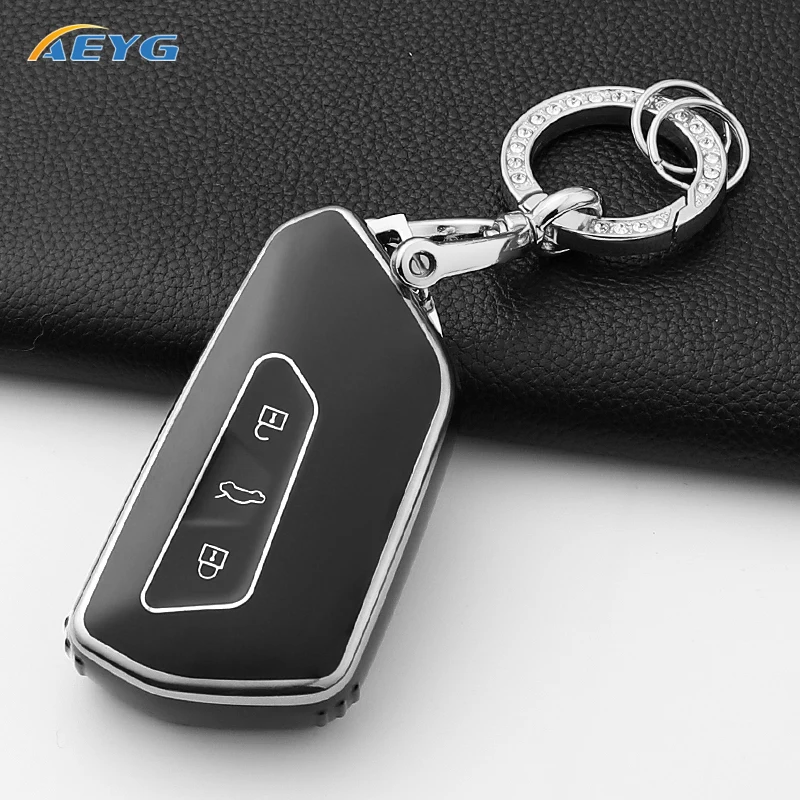 

Car Key Case Cover Shell Fob For VW Volkswagen Golf 8 MK8 Cupra Skoda Octavia A8 SEAT Leon MK4 2020 2021 Accessories