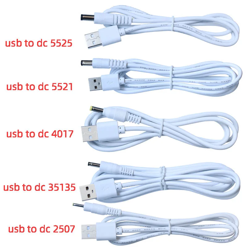 USB A Male to DC 2.0 0.6 2.5 3.5 1.35 4.0 1.7 5.5 2.1 5.5 2.5mm Power supply Plug Jack type A extension cable connector cords