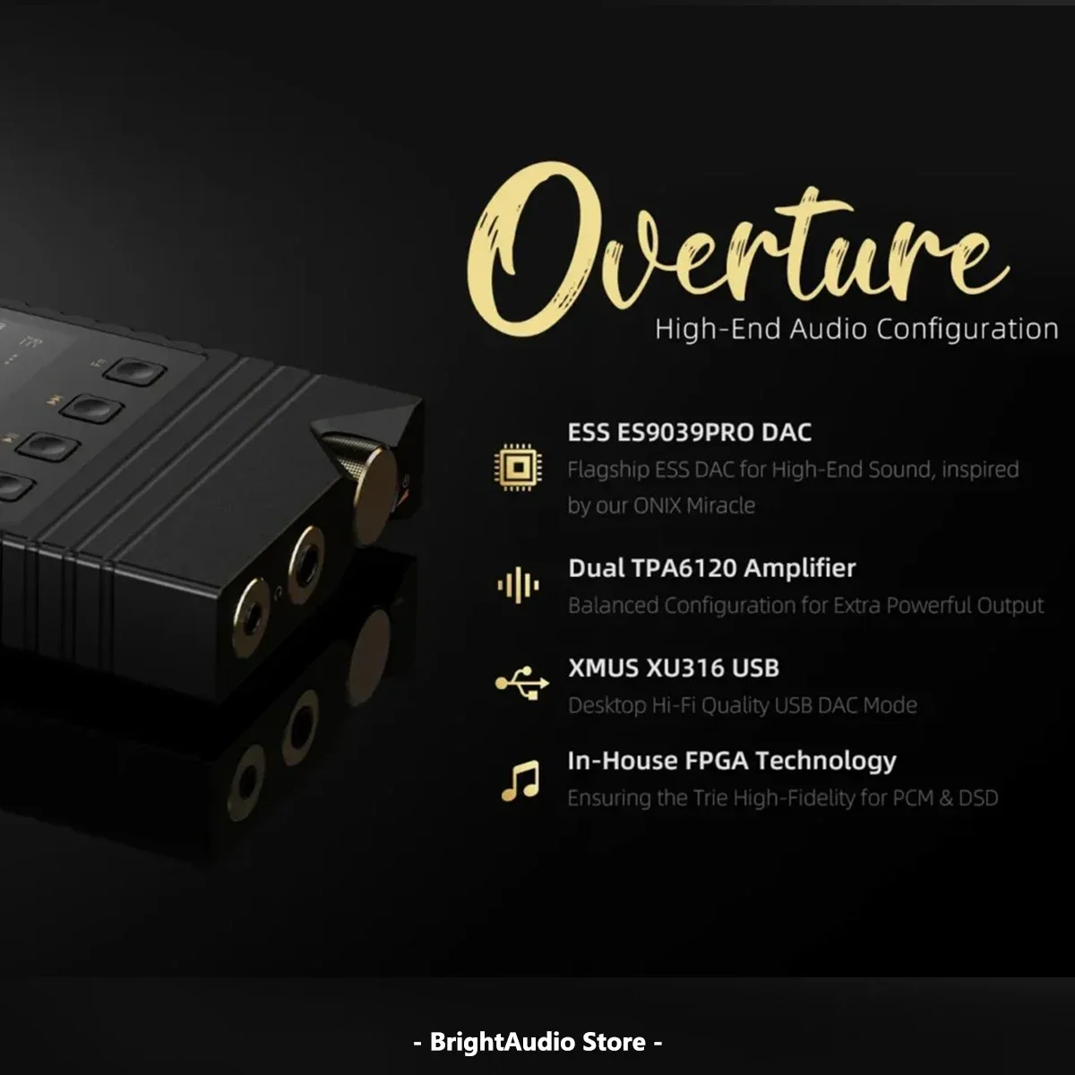 ONIX Overture XM5 HIFI Portátil Música MP3 Player USB DAC LDAC Hi-res Áudio High-end No Bolso ES9039PRO Dual Bluetooth LDAC
