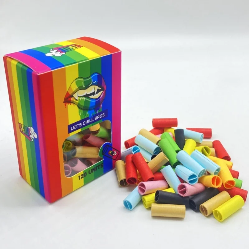

120 шт./кор., разноцветные насадки для фильтров с конусом для трав, ручные сигаретные фильтры, натуральный, здоровый и безвредный материал, мундштук